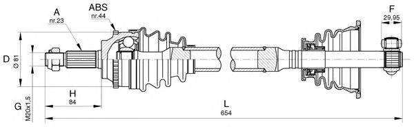 Приводной вал OPEN PARTS DRS6110.00