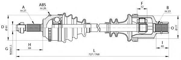 Приводной вал OPEN PARTS DRS6140.00