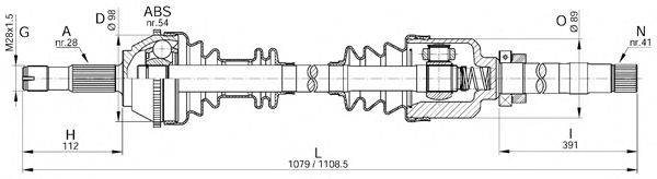 Приводной вал OPEN PARTS DRS6144.00