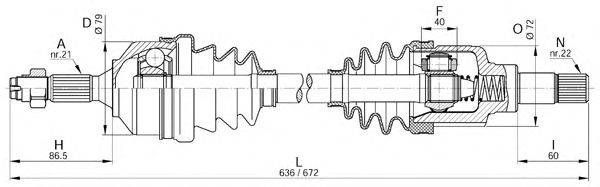 Приводной вал OPEN PARTS DRS6181.00