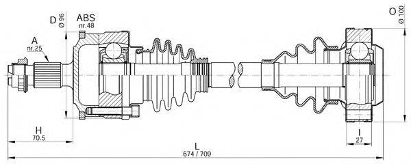 Приводной вал OPEN PARTS DRS6188.00