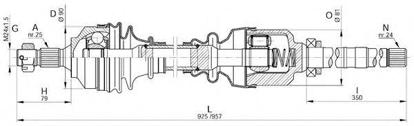 Приводной вал OPEN PARTS DRS6248.00