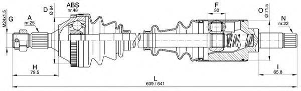Приводной вал OPEN PARTS DRS6265.00