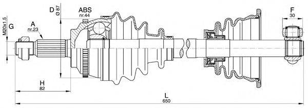 Приводной вал OPEN PARTS DRS6289.00