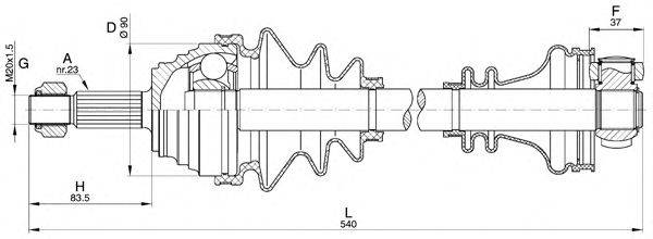 Приводной вал OPEN PARTS DRS6306.00