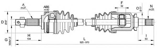 Приводной вал OPEN PARTS DRS6326.00