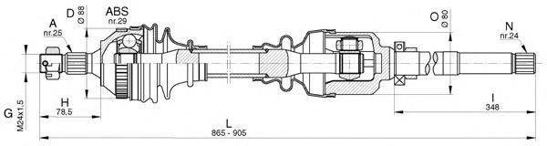 Приводной вал OPEN PARTS DRS6331.00