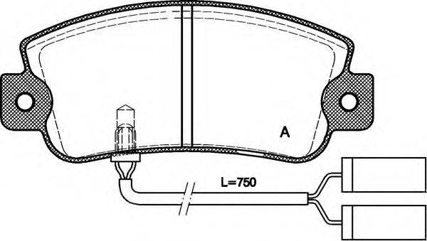 Комплект тормозных колодок, дисковый тормоз OPEN PARTS BPA0025.22
