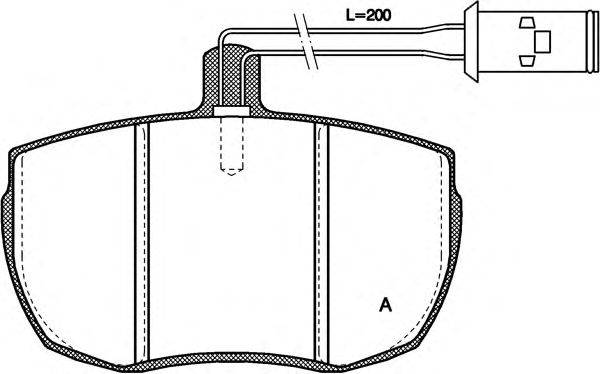 Комплект тормозных колодок, дисковый тормоз OPEN PARTS BPA0056.12