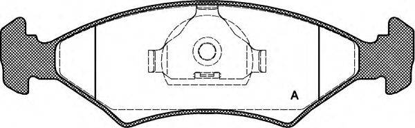 Комплект тормозных колодок, дисковый тормоз OPEN PARTS 20640