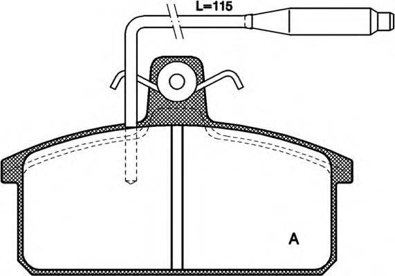 Комплект тормозных колодок, дисковый тормоз OPEN PARTS BPA0128.02
