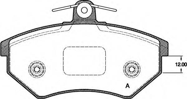 Комплект тормозных колодок, дисковый тормоз OPEN PARTS BPA0134.50