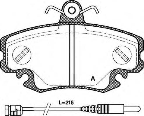 Комплект тормозных колодок, дисковый тормоз OPEN PARTS BPA0141.30