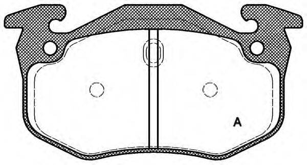 Комплект тормозных колодок, дисковый тормоз OPEN PARTS BPA0144.70