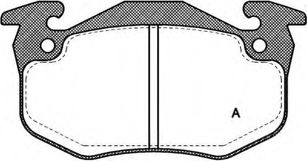 Комплект тормозных колодок, дисковый тормоз OPEN PARTS 20634