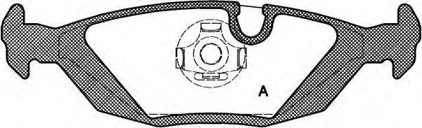 Комплект тормозных колодок, дисковый тормоз OPEN PARTS BPA0155.10