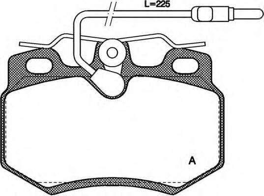 Комплект тормозных колодок, дисковый тормоз OPEN PARTS BPA0170.14