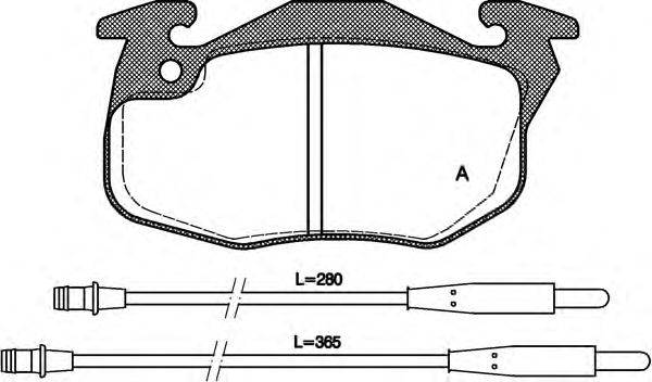 Комплект тормозных колодок, дисковый тормоз OPEN PARTS 21609