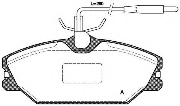 Комплект тормозных колодок, дисковый тормоз OPEN PARTS BPA0208.12