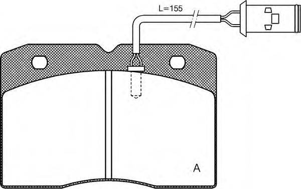 Комплект тормозных колодок, дисковый тормоз OPEN PARTS BPA0211.22