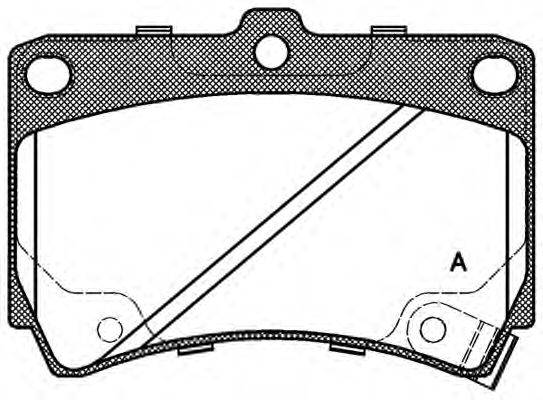 Комплект тормозных колодок, дисковый тормоз OPEN PARTS 21654