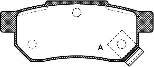 Комплект тормозных колодок, дисковый тормоз OPEN PARTS 21312