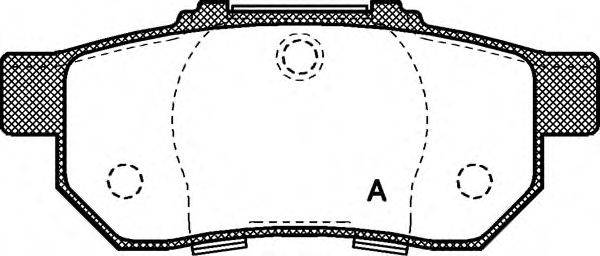 Комплект тормозных колодок, дисковый тормоз OPEN PARTS BPA0233.20