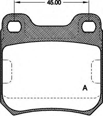 Комплект тормозных колодок, дисковый тормоз OPEN PARTS BPA0239.00