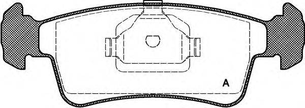 Комплект тормозных колодок, дисковый тормоз OPEN PARTS 21336