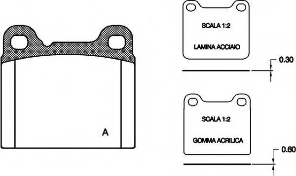 Комплект тормозных колодок, дисковый тормоз OPEN PARTS BPA0257.20