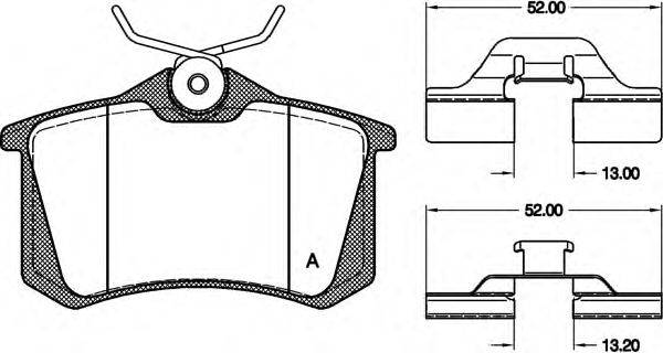 Комплект тормозных колодок, дисковый тормоз GALFER GA201127