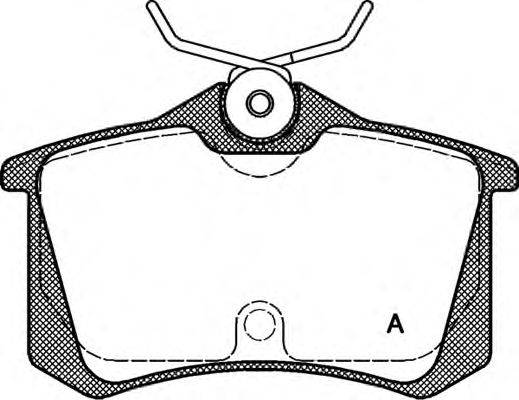 Комплект тормозных колодок, дисковый тормоз OPEN PARTS BPA0263.20