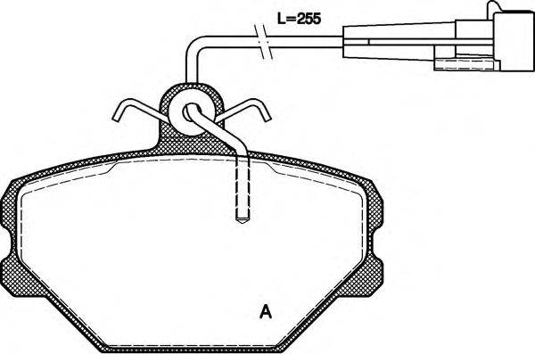 Комплект тормозных колодок, дисковый тормоз OPEN PARTS BPA0264.02