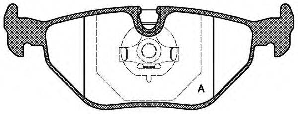 Комплект тормозных колодок, дисковый тормоз OPEN PARTS BPA0265.00