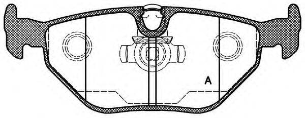 Комплект тормозных колодок, дисковый тормоз OPEN PARTS 21691