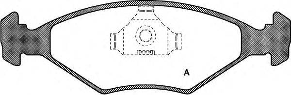 Комплект тормозных колодок, дисковый тормоз OPEN PARTS 21193