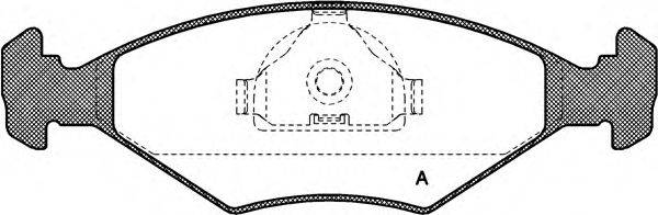 Комплект тормозных колодок, дисковый тормоз OPEN PARTS 21962