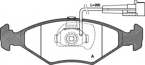 Комплект тормозных колодок, дисковый тормоз OPEN PARTS BPA028132