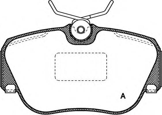 Комплект тормозных колодок, дисковый тормоз OPEN PARTS BPA0284.00