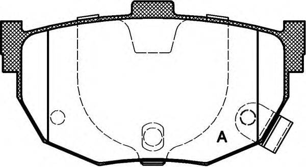 Комплект тормозных колодок, дисковый тормоз OPEN PARTS BPA0294.22