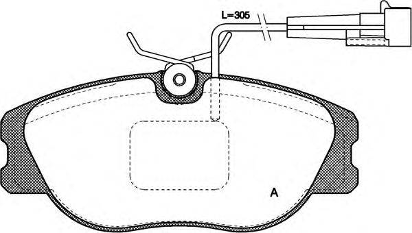 Комплект тормозных колодок, дисковый тормоз OPEN PARTS BPA0305.31