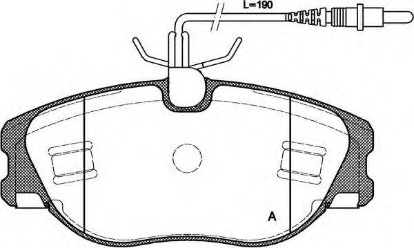 Комплект тормозных колодок, дисковый тормоз OPEN PARTS BPA0305.44