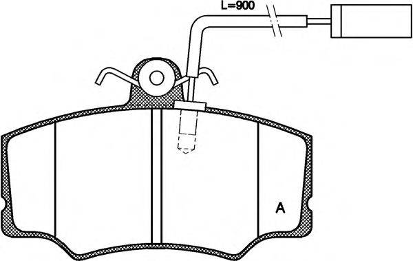 Комплект тормозных колодок, дисковый тормоз OPEN PARTS 21271