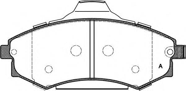 Комплект тормозных колодок, дисковый тормоз HYUNDAI 5810117A00