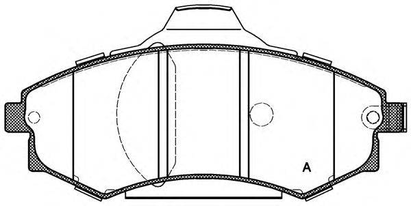 Комплект тормозных колодок, дисковый тормоз OPEN PARTS BPA0318.92