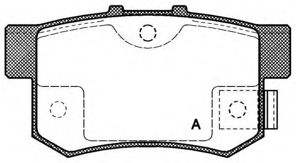 Комплект тормозных колодок, дисковый тормоз OPEN PARTS BPA0325.02