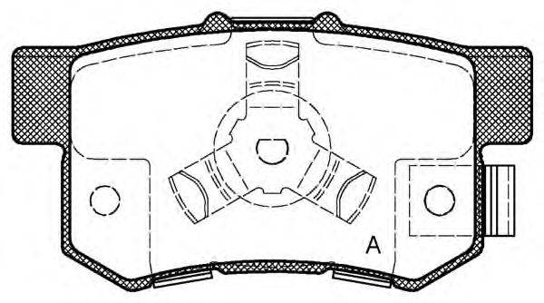 Комплект тормозных колодок, дисковый тормоз OPEN PARTS 24231