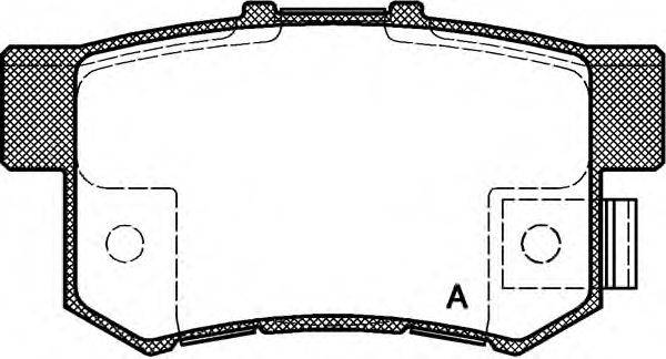Комплект тормозных колодок, дисковый тормоз OPEN PARTS 23652