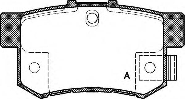 Комплект тормозных колодок, дисковый тормоз OPEN PARTS BPA0325.32