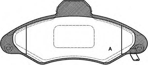 Комплект тормозных колодок, дисковый тормоз OPEN PARTS BPA0331.04